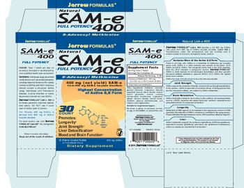 Jarrow Formulas SAM-e 400 mg - supplement