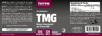Jarrow Formulas TMG 500 mg - supplement