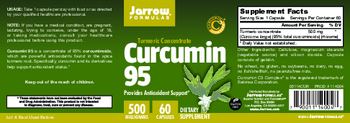 Jarrow Formulas Turmeric Concentrate Curcumin 95 500 mg - supplement
