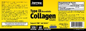 Jarrow Formulas Type II Bioavailable Collagen Complex - supplement