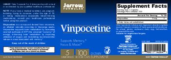 Jarrow Formulas Vinpocetine 5 mg - supplement
