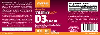 Jarrow Formulas Vitamin D3 1000 IU - supplement