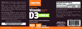 Jarrow Formulas Vitamin D3 1000 IU - supplement