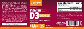 Jarrow Formulas Vitamin D3 2500 IU - supplement