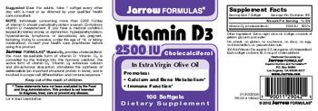 Jarrow Formulas Vitamin D3 2500 IU - supplement