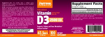 Jarrow Formulas Vitamin D3 2500 IU In Extra Virgin Olive Oil - supplement