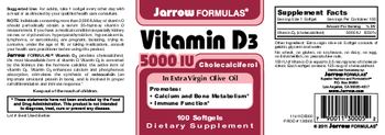 Jarrow Formulas Vitamin D3 5000 IU - supplement