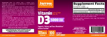 Jarrow Formulas Vitamin D3 5000 IU In Extra Virgin Olive Oil - supplement