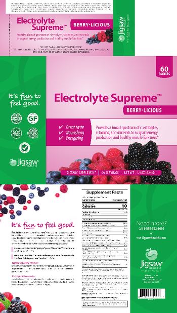 Jigsaw Health Electrolyte Supreme Berry-Licious - supplement