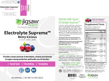 Jigsaw Health Electrolyte Supreme Berry-Licious - supplement