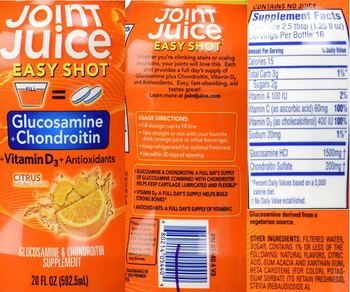 Joint Juice Joint Juice Easy Shot Citrus - glucosamine chondroitin supplement