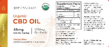 Joy Organics Organic CBD Oil 45 mg Orange Bliss - supplement