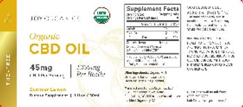 Joy Organics Organic CBD Oil 45 mg Summer Lemon - supplement