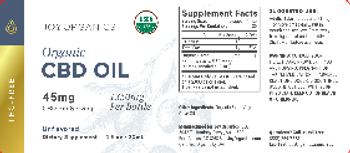 Joy Organics Organic CBD Oil 45 mg Unflavored - supplement