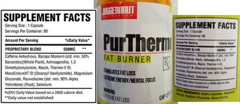 Juggernaut Nutrition PurThermo Fat Burner - supplement