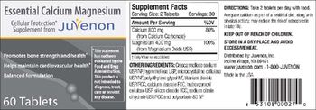 Juvenon Essential Calcium Magnesium - supplement