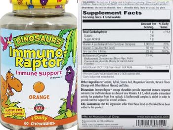 KAL Dinosaurs ImmunoRaptor Orange - supplement
