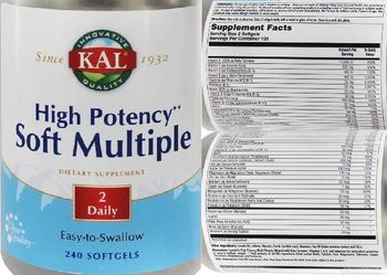 KAL High Potency Soft Multiple - supplement