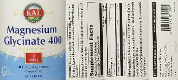 KAL Magnesium Glycinate 400 - supplement