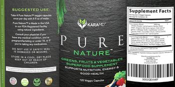 KaraMD Pure Nature - greens fruits vegetables superfood supplement