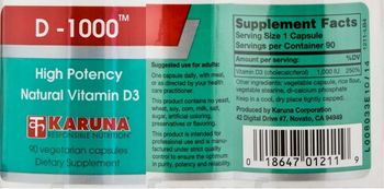 Karuna D-1000 - supplement