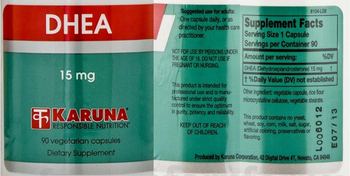 Karuna DHEA 15 mg - supplement