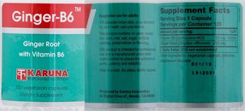 Karuna Ginger-B6 - supplement