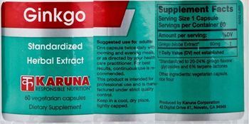 Karuna Ginkgo - supplement