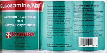 Karuna Glucosamine/MSM - supplement