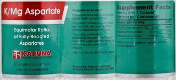 Karuna K/Mg Aspartate - supplement