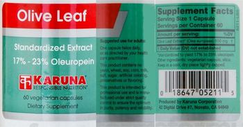 Karuna Olive Leaf - supplement