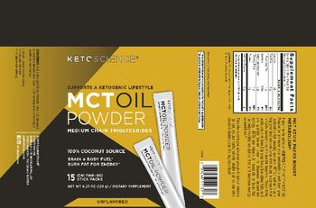 Keto Science MCT Oil Powder Unflavored - supplement