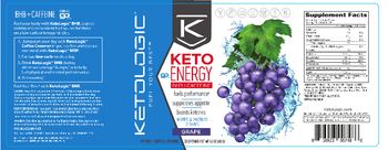 KetoLogic Keto Energy BHB + Caffeine Grape - supplement