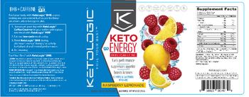 KetoLogic Keto Energy BHB + Caffeine Raspberry Lemonade - supplement
