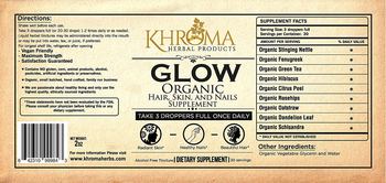 Khroma Herbal Products Glow Organic Hair, Skin, and Nails Supplement - supplement