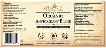 Khroma Herbal Products Organic Antioxidant Blend - supplement