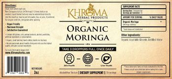 Khroma Herbal Products Organic Moringa - supplement
