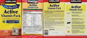 Kirkland Signature Active Vitamin Pack - supplement