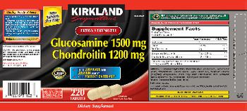 Kirkland Signature Extra Strength Glucosamine 1500 mg Chondroitin 1200 mg - supplement