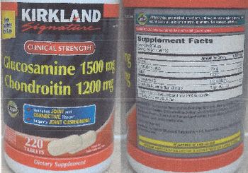Kirkland Signature Glucosamine 1500 mg Chondroitin 1200 mg - supplement