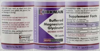 Kirkman Buffered Magnesium Glycinate - supplement