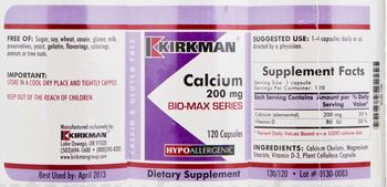 Kirkman Calcium 200 mg - supplement