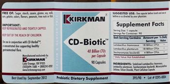 Kirkman CD-Biotic - probiotic supplement