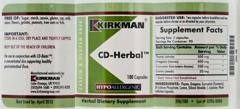 Kirkman CD-Herbal - herbal supplement
