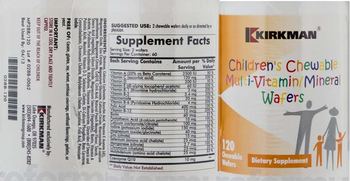 Kirkman Children's Chewable Multi-Vitamin/Mineral Wafers - supplement