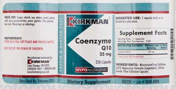 Kirkman Coenzyme Q10 25 mg - supplement