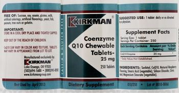 Kirkman Coenzyme Q10 Chewable Tablets-25 mg - supplement