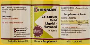 Kirkman Colostrum Gold Liquid - Flavored - supplement