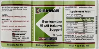 Kirkman Gastromune AI (All Inclusive) Support - supplement