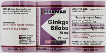 Kirkman Ginkgo Biloba 75 mg - herbal supplement
